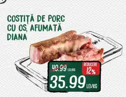 Diana Supermarket COSTIȚĂ DE PORC CU OS, AFUMATĂ DIANA Ofertă