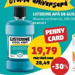 Penny LISTERINE Apă de gură Ofertă
