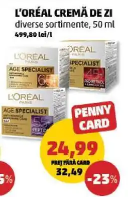 Penny L'Oréal Cremă de Zi Ofertă