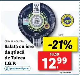 Lidl Salată cu icre de știucă de Tulcea I.G.P Ofertă