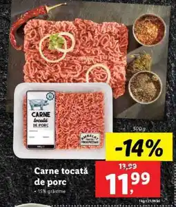 Lidl Carne tocată de porc Ofertă