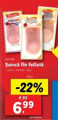Lidl Șuncă fin feliată Ofertă