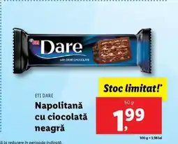 Lidl ETI DARE Napolitană cu ciocolată neagră Ofertă