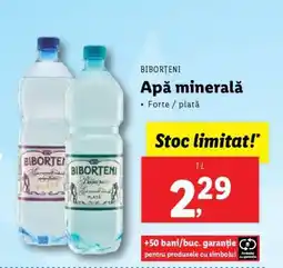 Lidl Apă minerală Biborțeni Ofertă