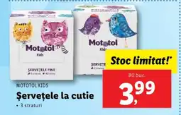 Lidl MOTOTOL KIDS Șervețele la cutie Ofertă