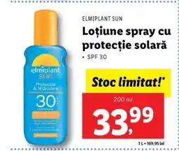 Lidl Elmiplant Sun Loțiune spray cu protecție solară Ofertă