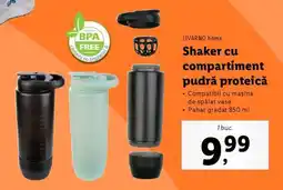Shaker cu compartiment pudră proteică