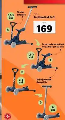 Lidl Trotinetă 4 în 1 Ofertă