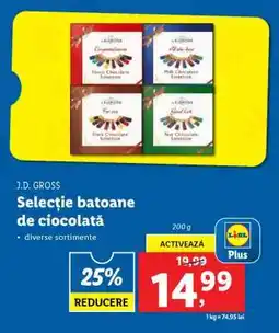 Lidl J.D. Gross Selecție batoane de ciocolată Ofertă