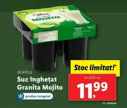 Lidl Gelatelli Suc înghețat Granita Mojito Ofertă