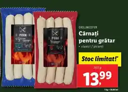 Lidl GRILLMEISTER Cârnați pentru grătar Ofertă