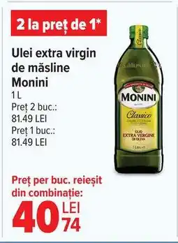 Carrefour Ulei extra virgin de măsline Monini Ofertă