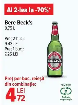 Carrefour Bere Beck's Ofertă
