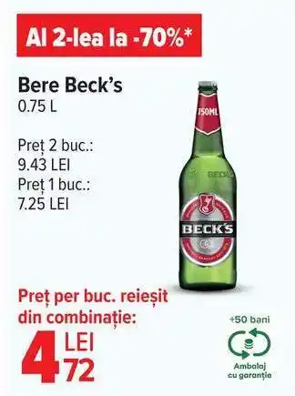 Carrefour Bere Beck's Ofertă
