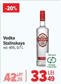 Carrefour Vodka STALINSKAYA Ofertă
