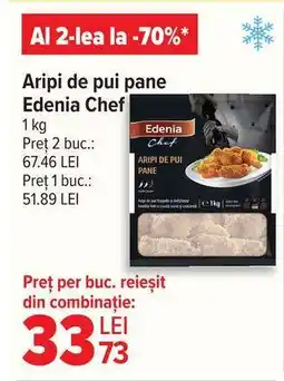 Carrefour Aripi de pui pane Edenia Chef Ofertă