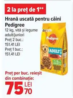 Carrefour Hrană uscată pentru câini Pedigree Ofertă