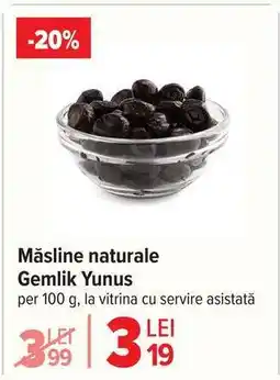 Carrefour Măsline naturale Gemlik Yunus Ofertă