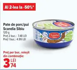 Carrefour Pate de porc/pui Scandia Sibiu Ofertă