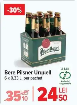 Carrefour Bere Pilsner Urquell Ofertă
