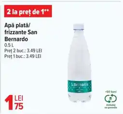 Carrefour Apă plată/frizzante San Bernardo 0.5 L Ofertă