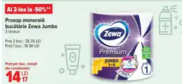 Carrefour Prosop monorolă bucătărie, Zewa Jumbo Ofertă