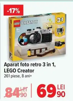 Carrefour Aparat foto retro 3 în 1, LEGO Creator Ofertă