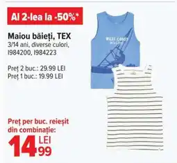 Carrefour Maiou băieți, TEX Ofertă