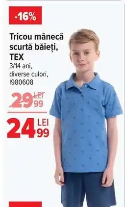 Carrefour Tricou mânecă scurtă băieți, TEX Ofertă