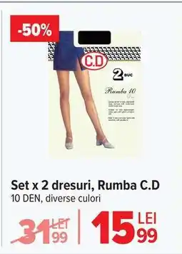 Carrefour Set x 2 dresuri, Rumba C.D Ofertă