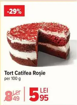 Carrefour Tort Catifea Roșie Ofertă