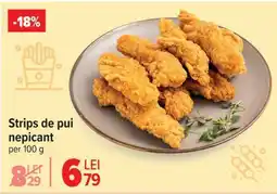 Carrefour Strips de pui, nepicant Ofertă