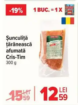 Carrefour Șunculiță țărănească afumată Cris-Tim Ofertă