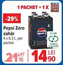 Carrefour PEPSI Zero Zahăr Ofertă