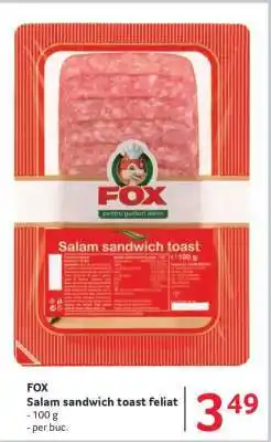 Selgros Fox Salam Sandwich Toast Feliat Ofertă