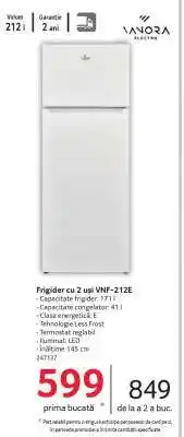 Selgros Frigider cu 2 uși VNF-212E Ofertă