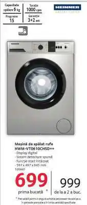 Selgros Mașină de spălat rufe HWM-V7010CHSD++ Ofertă