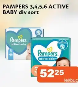 Unicarm Pampers 3,4,5,6 active baby div sort Ofertă