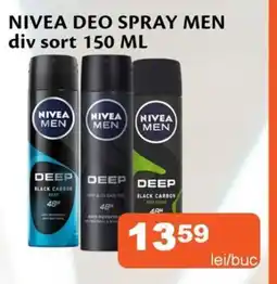 Unicarm Nivea deo spray men div sort Ofertă
