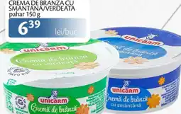 Unicarm Crema de branza cu smantana/verdeata pahar Ofertă