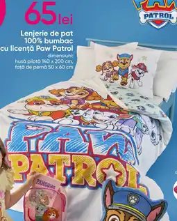 Pepco Lenjerie de pat 100% bumbac cu licenţă Paw Patrol Ofertă