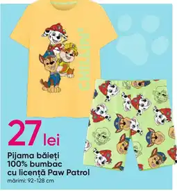 Pepco Pijama băieţi 100% bumbac cu licenţă Paw Patrol Ofertă