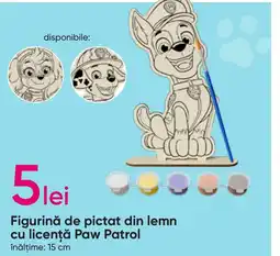 Pepco Figurină de pictat din lemn cu licenţă Paw Patrol Ofertă