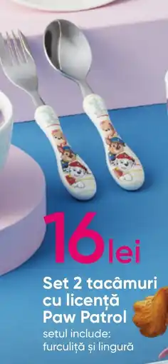 Pepco Set 2 tacâmuri cu licenţă Paw Patrol Ofertă