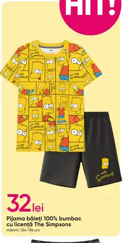 Pijama băieţi 100% bumbac cu licenţă The Simpsons