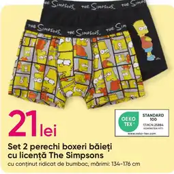 Pepco Set 2 perechi boxeri băieţi cu licenţă The Simpsons Ofertă