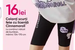 Colanți scurţi fete cu licenţă Cinnamoroll