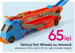 Vehicul Hot Wheels cu remorcă