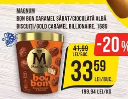 Mega Image MAGNUM Bon Bon caramel sărat/ciocolată albă biscuiti/gold caramel billionaire Ofertă