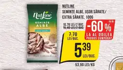 NUTLINE Seminţe albe, uşor sărate/ extra sărate